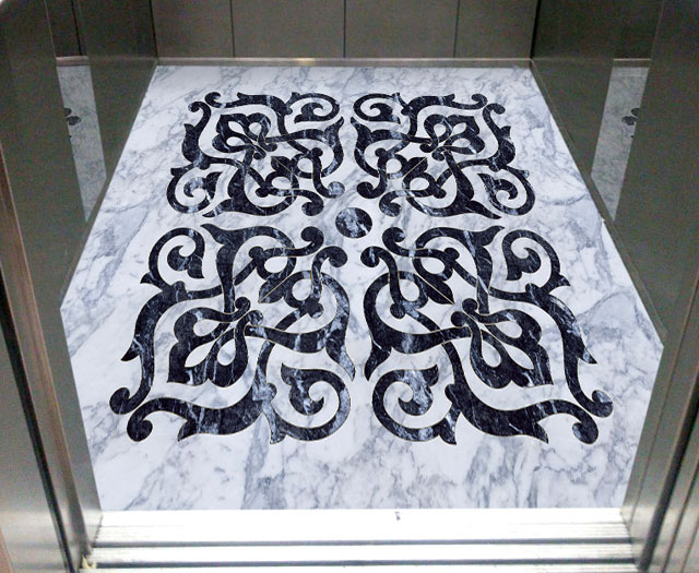 سنگ مصنوعی آسانسور سنگ مخصوص کف آسانسور