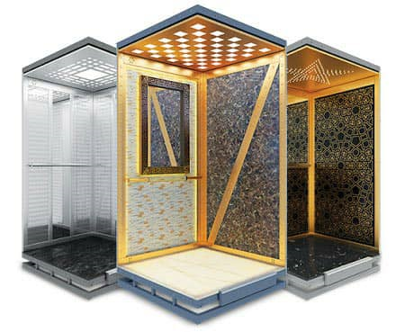  کابین سنگی. استیل با سنگ معرق