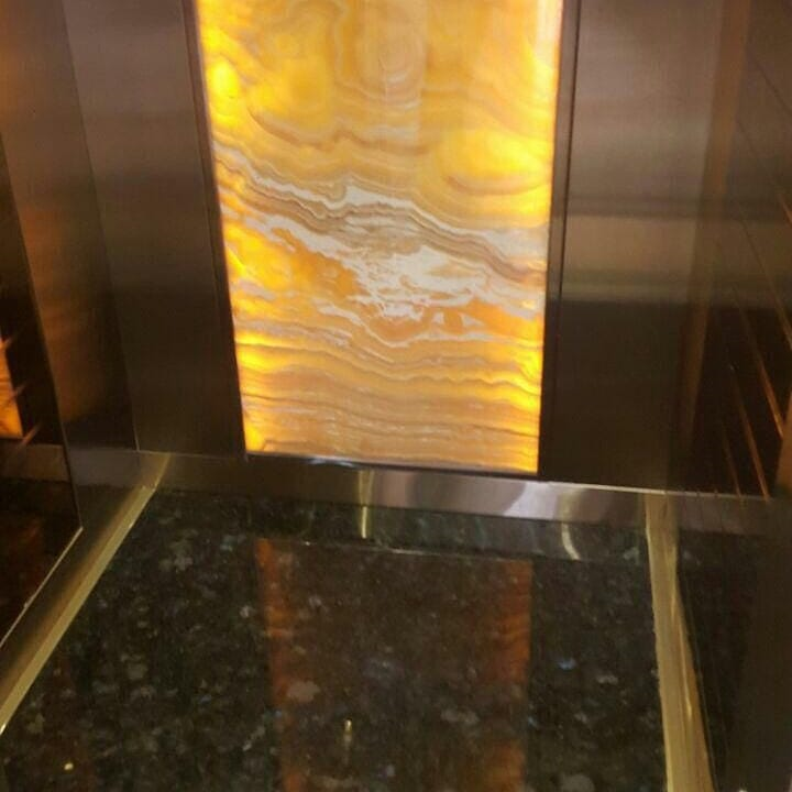 کابین برنز با سنگ نروژ تمام استیل